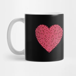 Heart made of pink flowers Mug